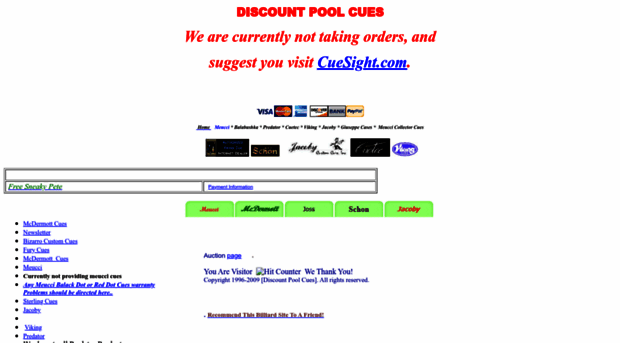 discountpoolcues.com