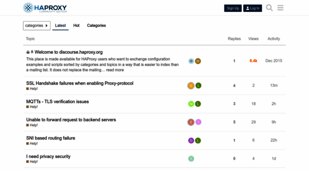 discourse.haproxy.org