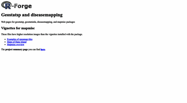diseasemapping.r-forge.r-project.org