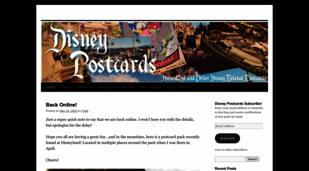 disneypostcards.com