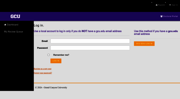dissertation.gcu.edu - Log in - Doctoral Portal - Dissertation Gcu