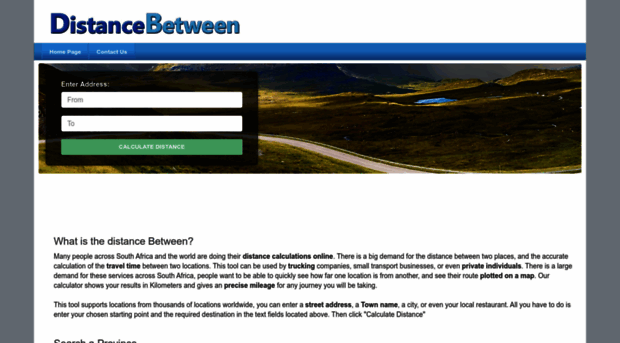 distancebetween.co.za