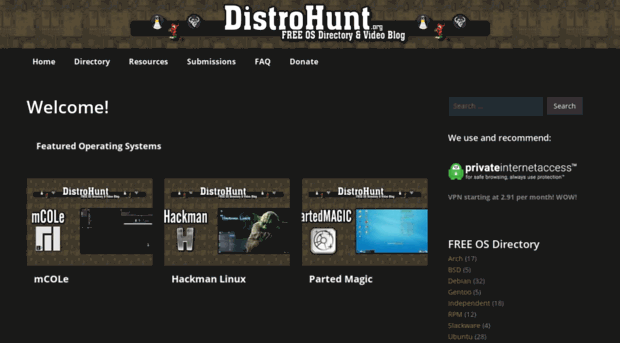 distrohunt.cupoflinux.com