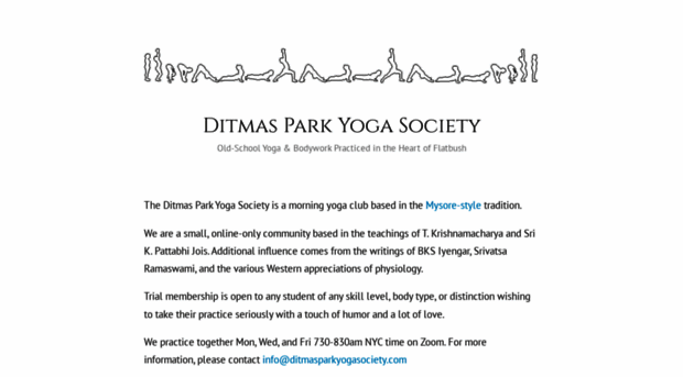 ditmasparkyogasociety.com