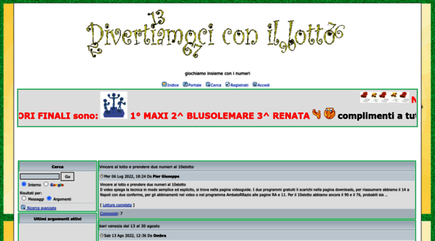 divertiamociconlotto.forumattivo.com