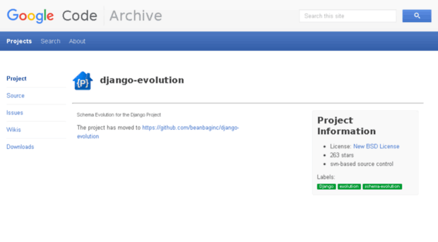 django-evolution.googlecode.com