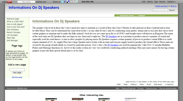 djspeakers1111.wikidot.com