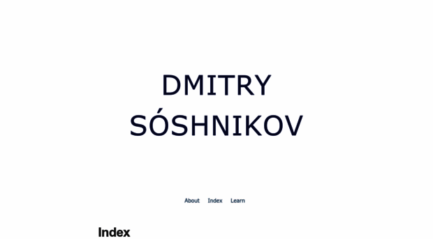 dmitrysoshnikov.com