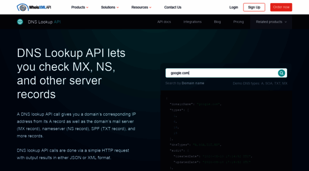 dns-lookup-api.whoisxmlapi.com