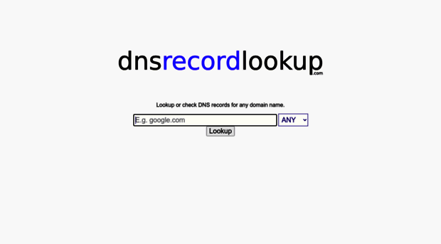 dnsrecordlookup.com