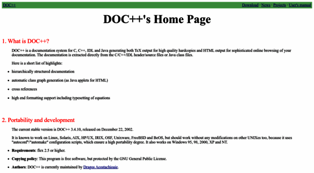 docpp.sourceforge.net