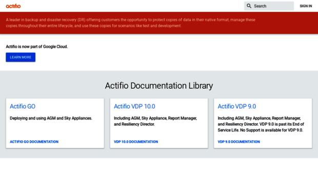 docs.actifio.com