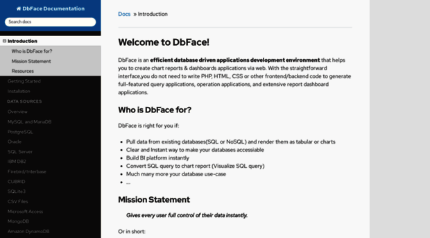 docs.dbface.com