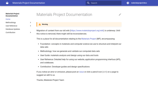 docs.materialsproject.org