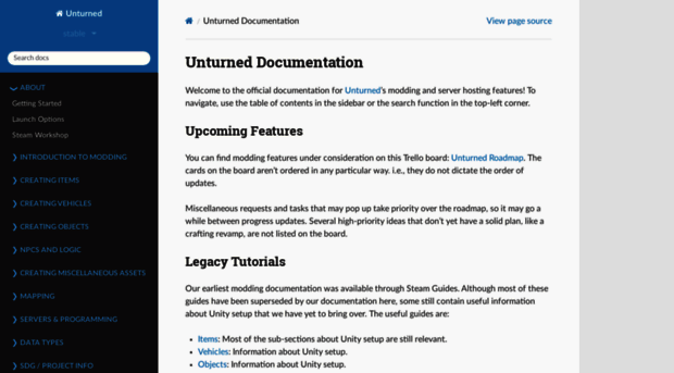docs.smartlydressedgames.com - Unturned Documentation — Untur... - Docs ...