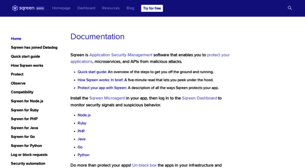 docs.sqreen.io