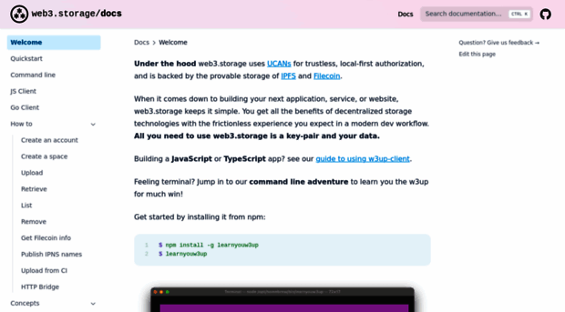 docs.web3.storage