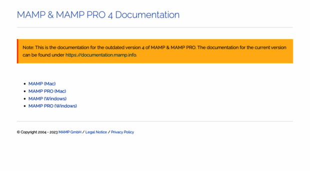 documentation-4.mamp.info