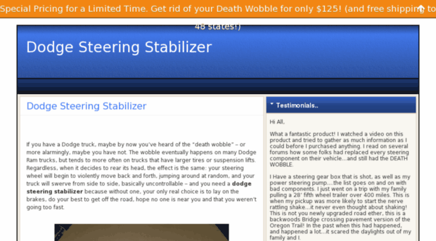 dodgesteeringstabilizer.com