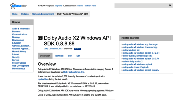 dolby-audio-x2-windows-api-sdk.updatestar.com