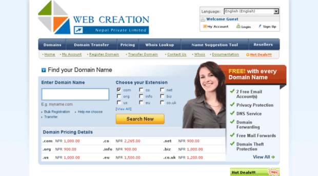 domain.webcreationnepal.com