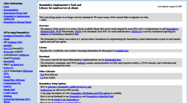 domainkeys.sourceforge.net