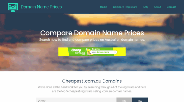 domainnameprices.com.au