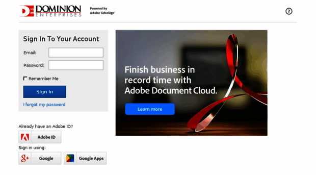 dominionenterprises.echosign.com