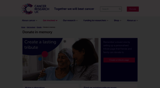 donateinmemory.cancerresearchuk.org