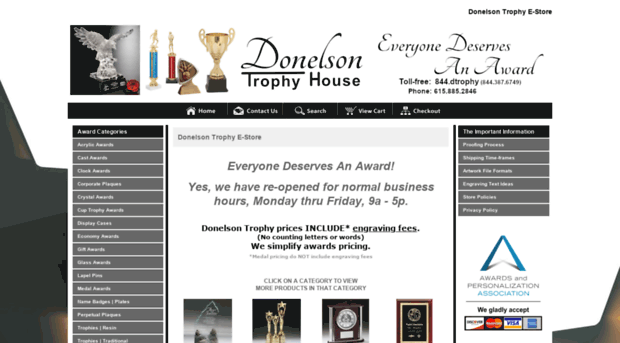 donelsontrophy.com