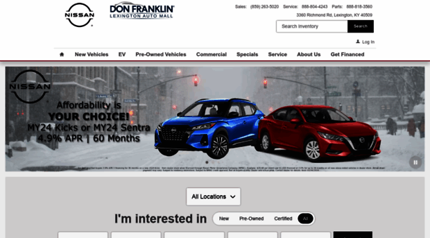 donfranklinlexingtonnissan.com