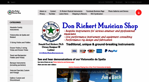 donrickertmusicianshop.com