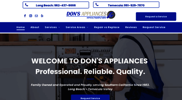 donsapplianceslongbeach.com