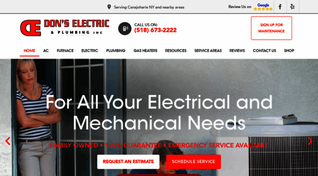 donselectricandplumbing.com