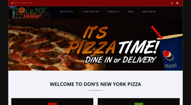 donsnypizza.com