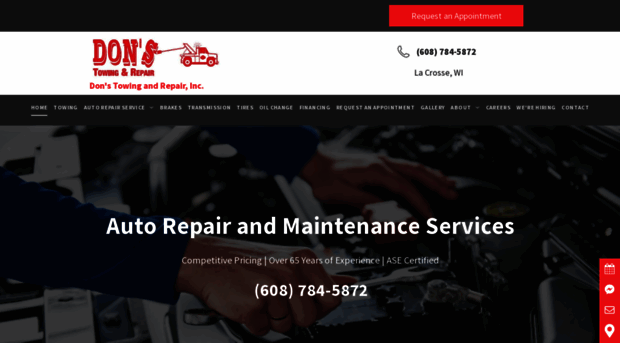 donstowingandautorepair.com