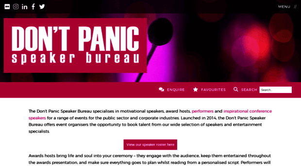 dontpanicspeakerbureau.com