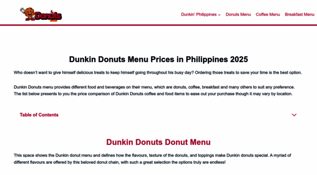 donutsdmenu.com