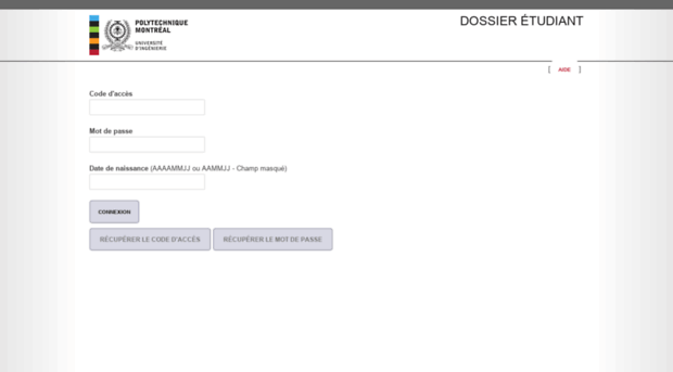 dossieretudiant.polymtl.ca