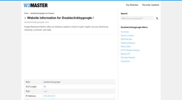 doubleclickbygoogle.com.w3lookup.net