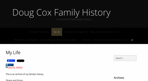 dougcoxfamilyhistory.com