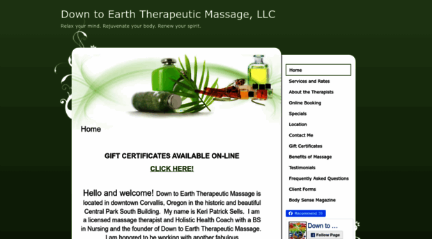 downtoearth.massagetherapy.com