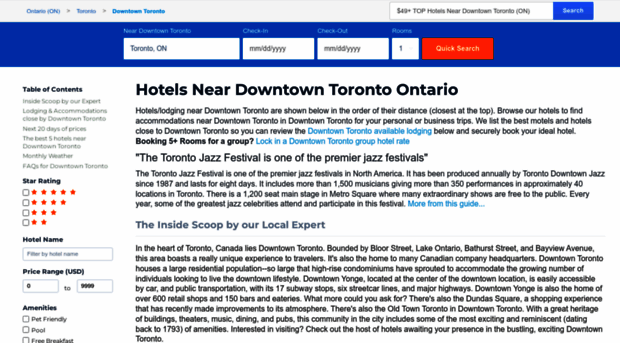 downtownhotelstoronto.com