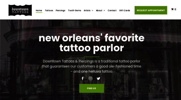 downtowntattoosnola.com