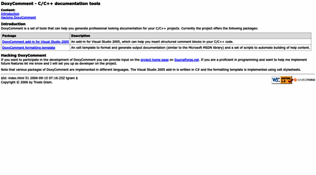 doxycomment.sourceforge.net