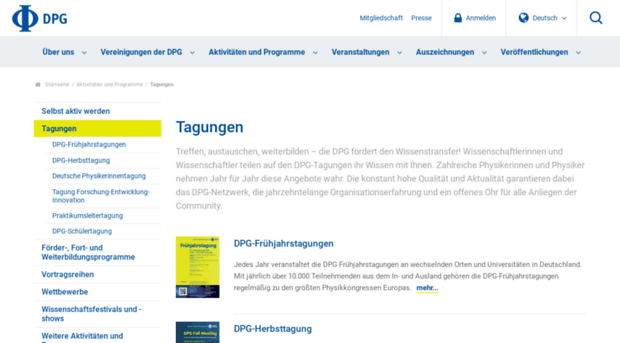 dpg-tagungen.de