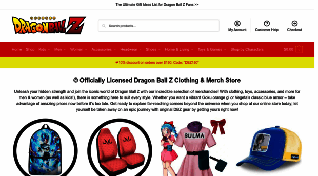 dragonballclothingstore.com