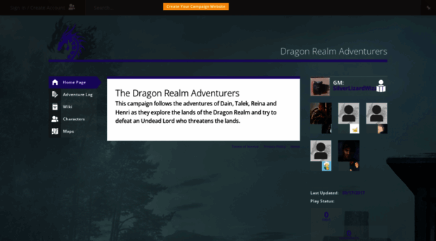 dragonrealmadventurers.obsidianportal.com