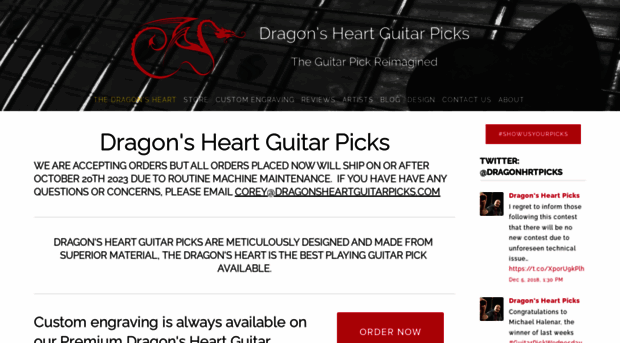 dragonsheartguitarpicks.com