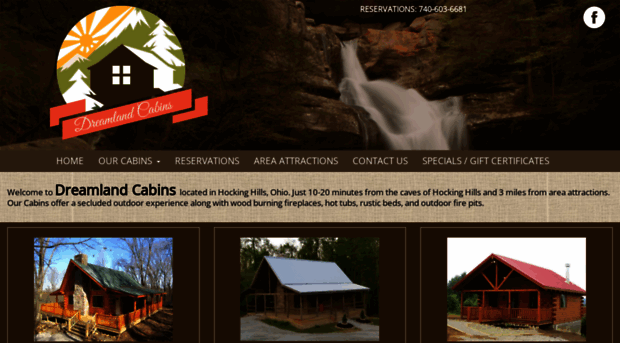 dreamlandcabins.com